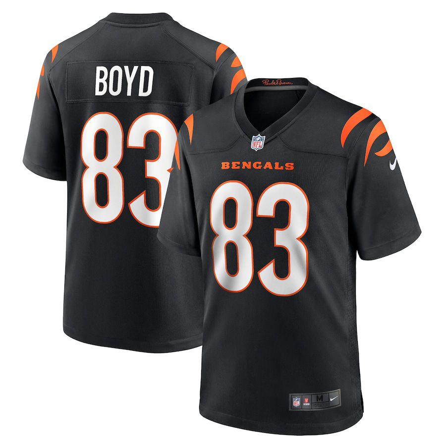 Men Cincinnati Bengals #83 Tyler Boyd Nike Black Game NFL Jersey